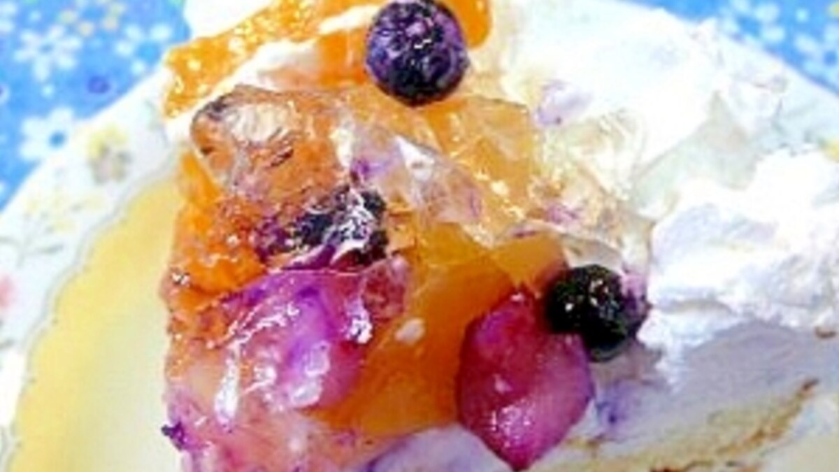 缶詰シロップのキラキラゼリー ケーキデコレーション レシピ 作り方 By ナツメ10 楽天レシピ